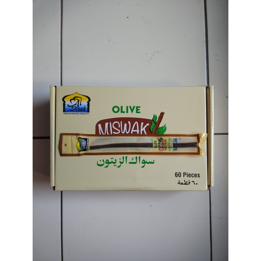 Jual Siwak Miswak Al Khair Kayu Zaitun Siwak Hitam Perbox Shopee