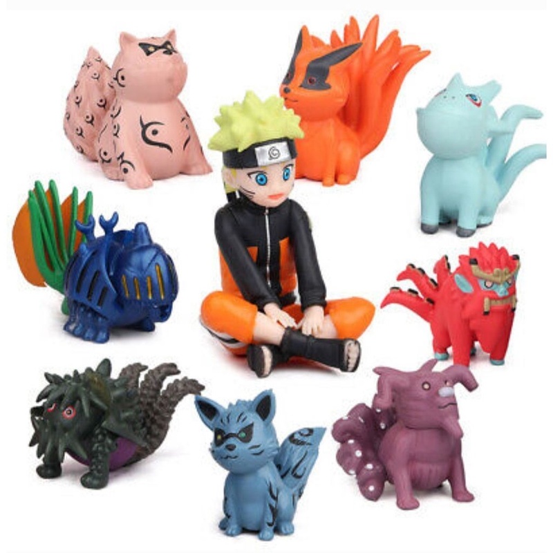 Jual Naruto Shippuden Dan Bijuu Tailed Beast Chibi 11 Pcs Action Figure