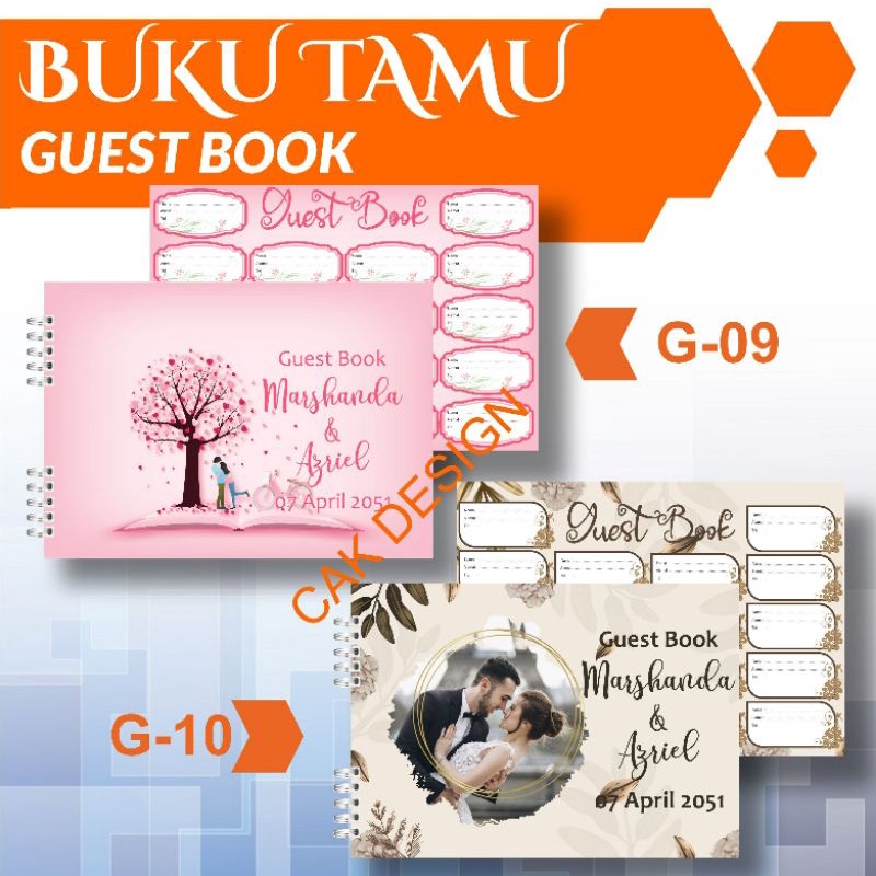 Jual Buku Tamu Pernikahan Custom Premium Guest Book Wedding Book