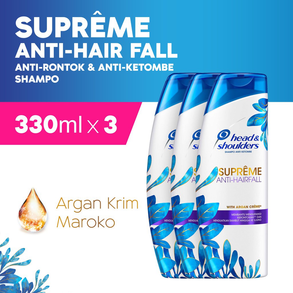 Jual Head Shoulders Supreme Shampoo Anti Hair Fall Ml Paket Isi