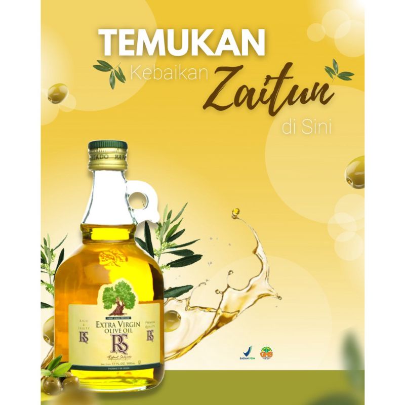 Jual Minyak Zaitun RS 40 Ml 90 Ml EXTRA VIRGIN OLIVE OIL Rafael