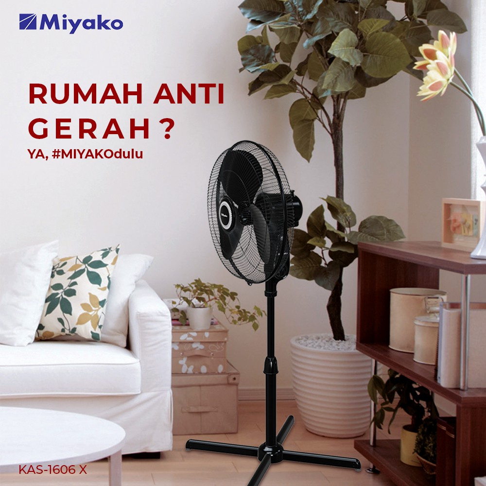 Jual Miyako Kipas Angin Berdiri Kaki Silang Standfan Kas X