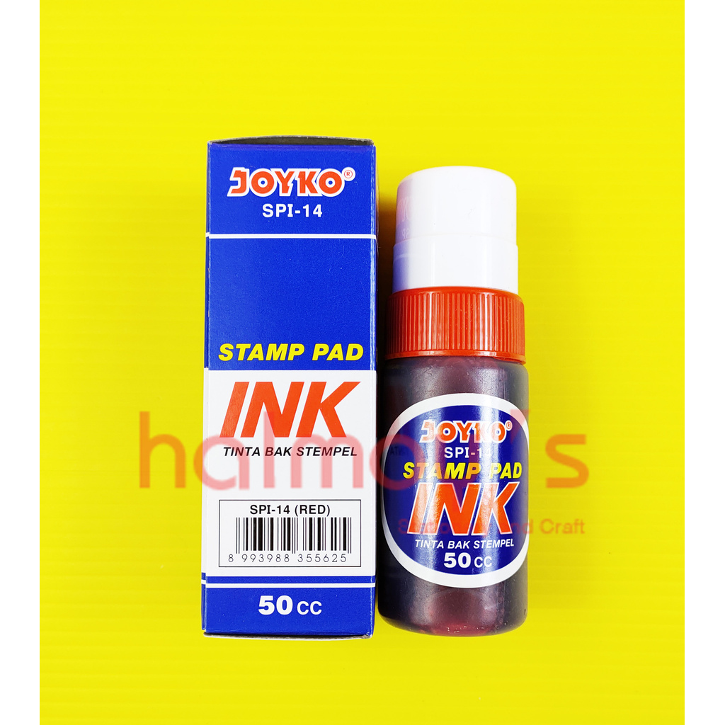 Jual Tinta Bak Stempel Stamp Pad Ink Joyko Spi Warna Merah