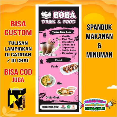 Jual Spanduk Banner Backdrop Aneka Jajanan Dan Minuman Terbaru Dan