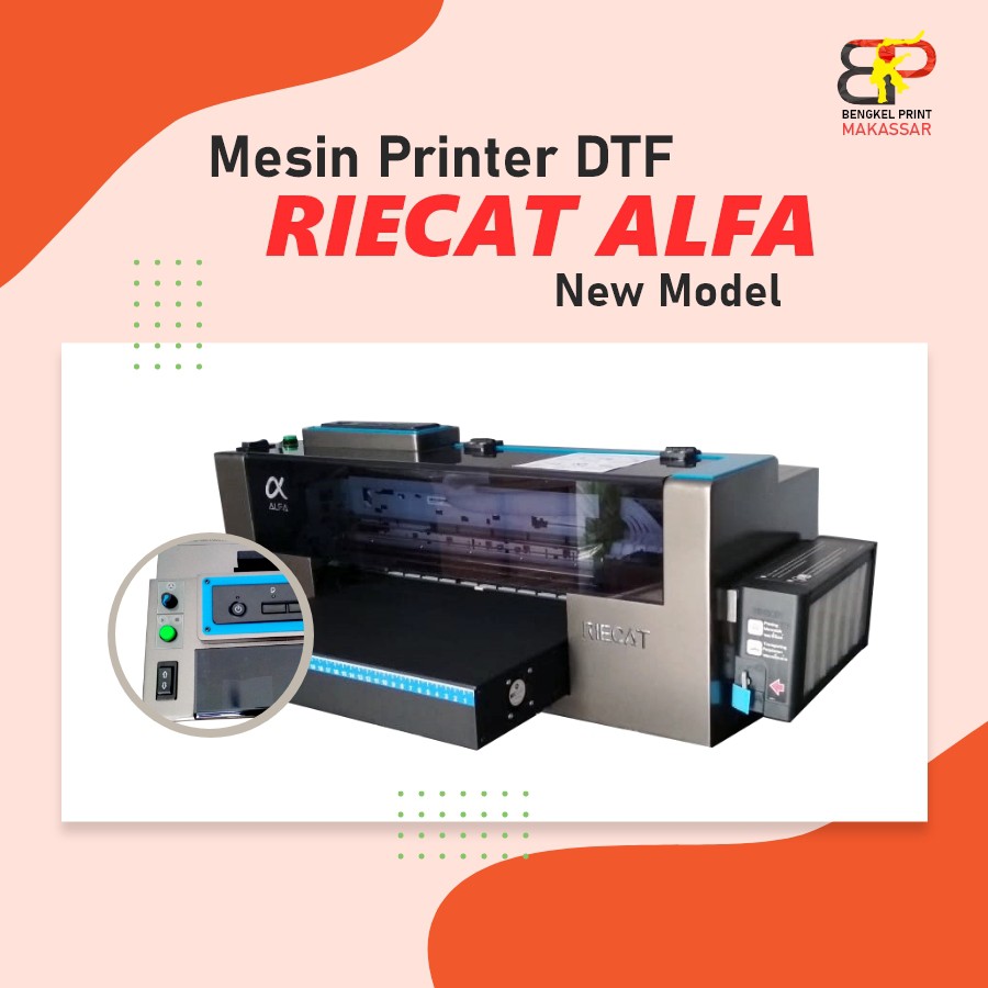 Jual Mesin Printer DTF Riecat Alfa Gen 1 Solusi Bisnis Kaos Makassar