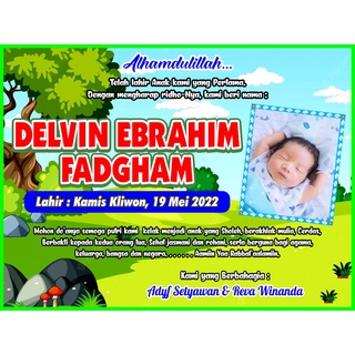 Jual Banner Spanduk Mmt Aqiqah Syukuran Kelahiran Bayi Shopee