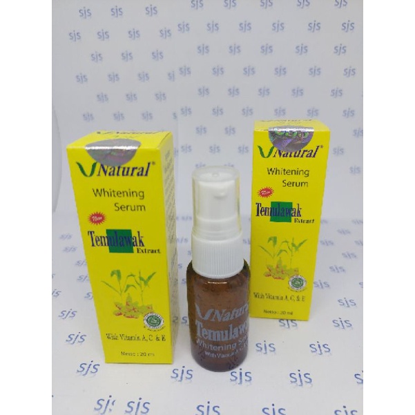 Jual V NATURAL Serum Temulawak Extract Whitening Original Bpom 20ml