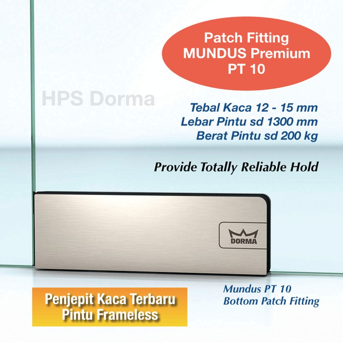 Jual Patch Fitting PT 10 MUNDUS Premium Dorma Bottom Patch Shopee