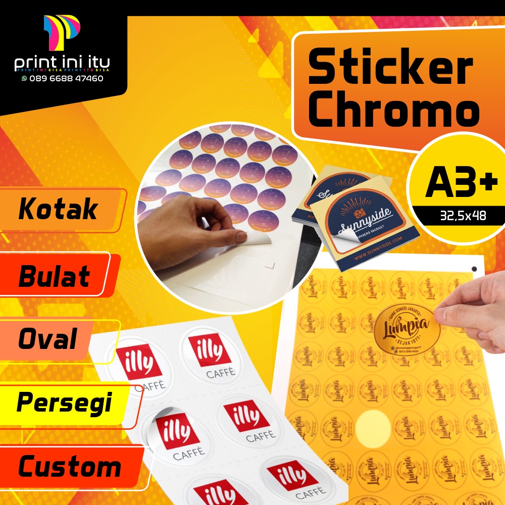 Jual Cetak Sticker Vinyl Glossy Transparan Stiker Logo Stiker Olshop