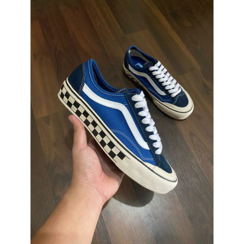 Jual Vans Style Decon Sf Checkerboard True Blue Shopee Indonesia