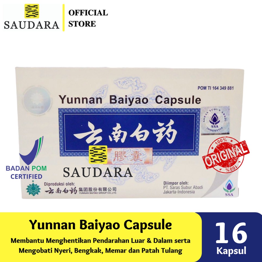 Jual Yunnan Baiyao 16 Kapsul Shopee Indonesia