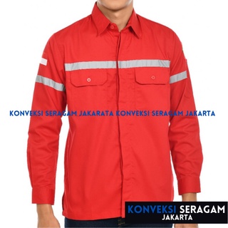 Jual Baju Kemeja Safety K Lengan Panjang Seragam Kerja Atasan