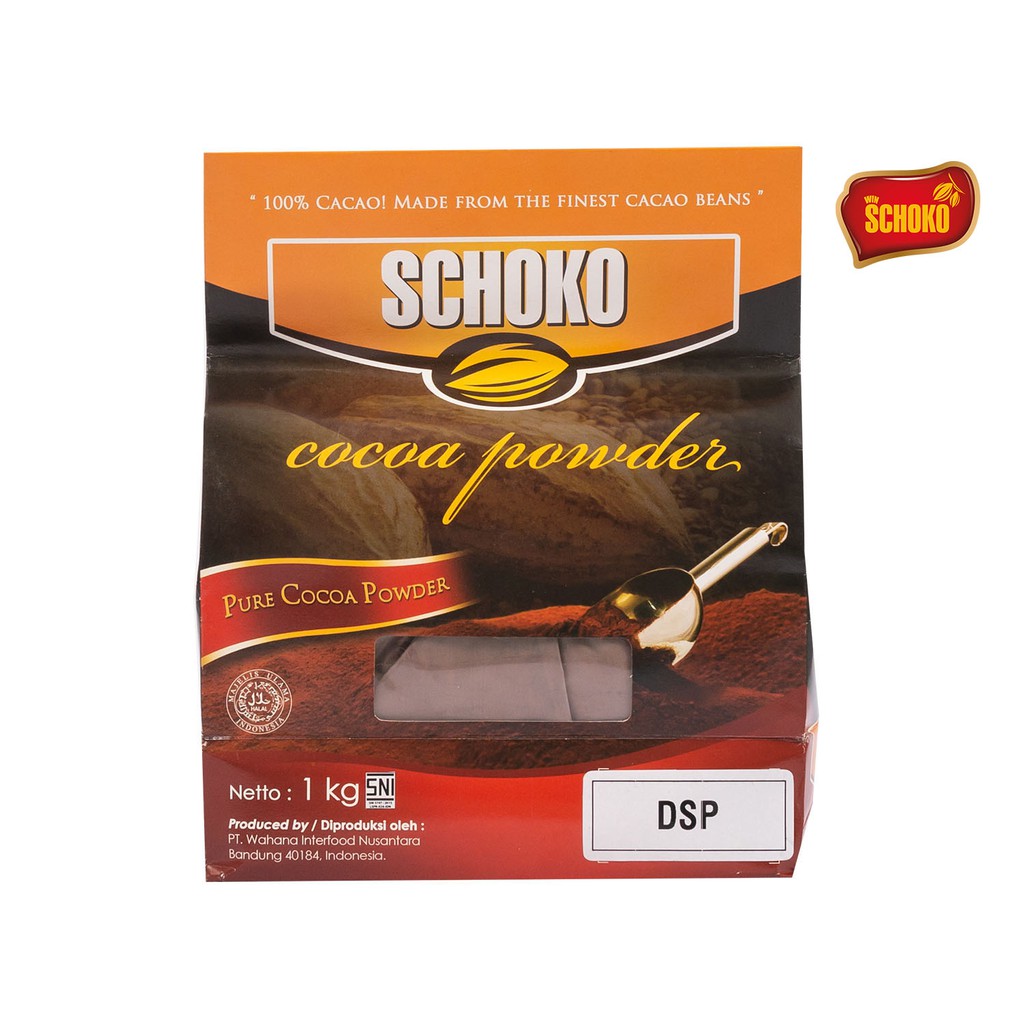 Jual SCHOKO DSP Cocoa Powder 1 Kg Coklat Bubuk High Fat 19 21