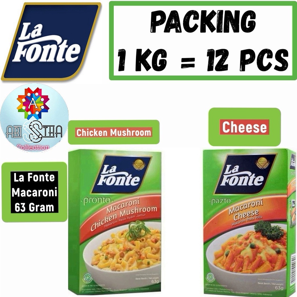 Jual La Fonte Macaroni Instan Gram Cheese Chicken Mushroom