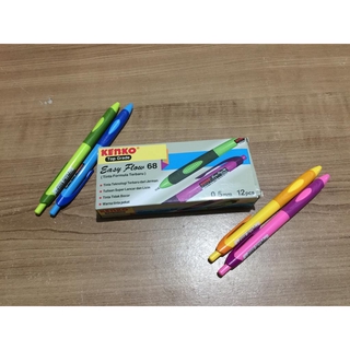 Jual Pulpen Kenko Easy Flow 6 68 Hitam 0 5mm Shopee Indonesia