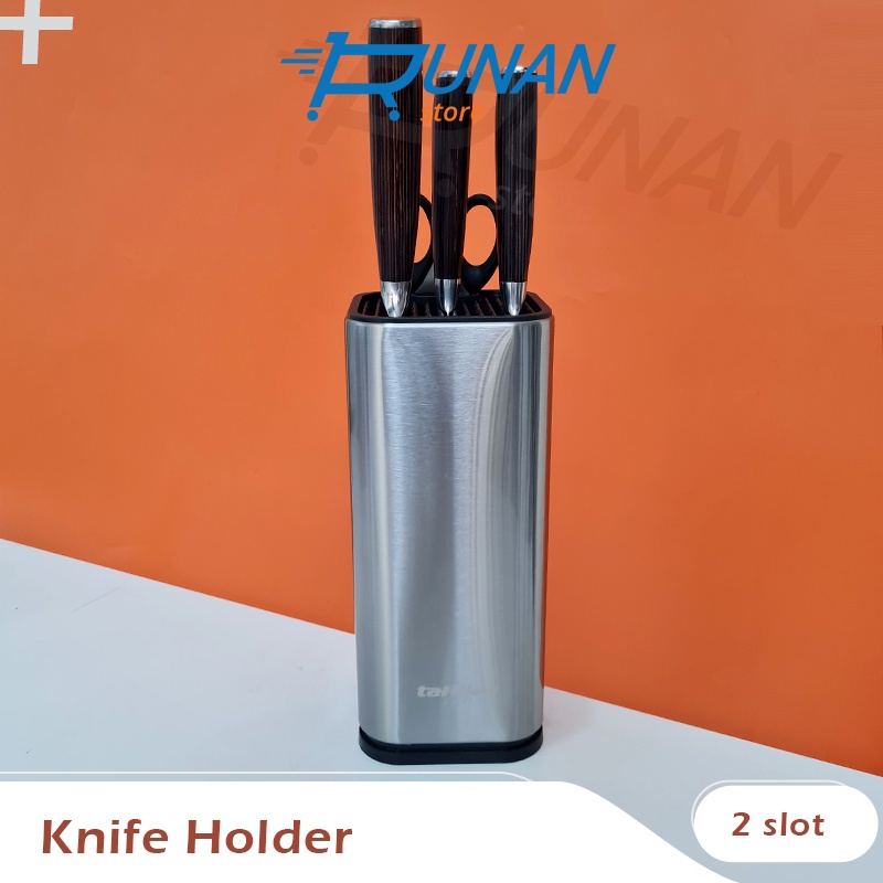 Jual Rak Pisau Stainless Knife Block Tempat Pisau Dapur Knife Holder