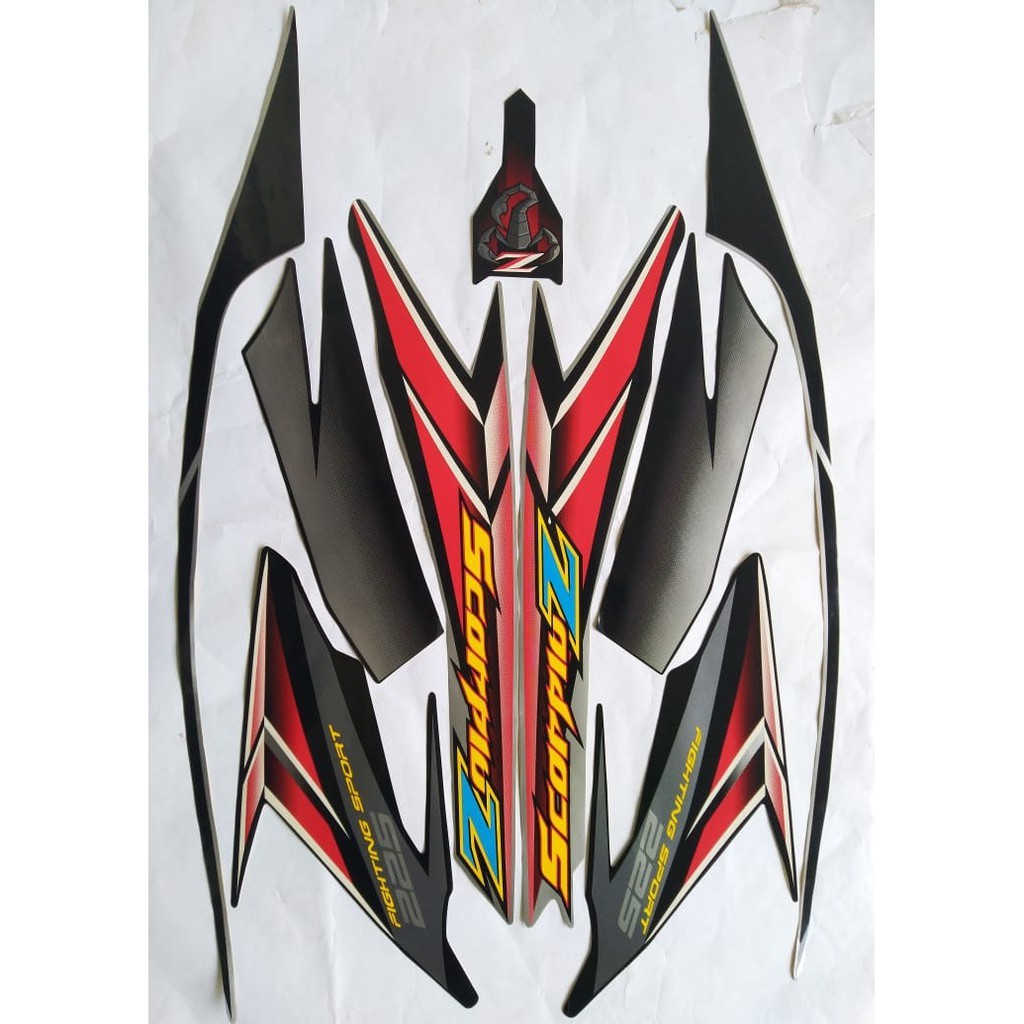 Jual Stiker Striping Yamaha Scorpio Z 225 2005 2006 Hitam Shopee