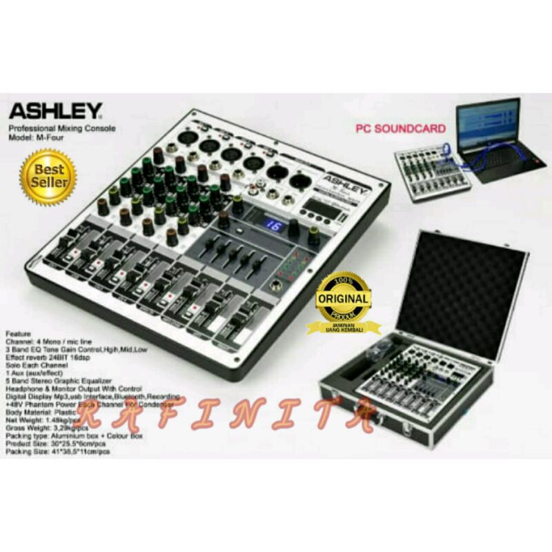 Jual Mixer Ashley M FOUR ORIGINAL 4 Channel Shopee Indonesia