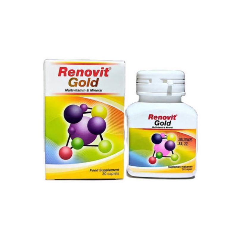 Jual Renovit Gold Multivitamin Mineral Botol Isi Indonesia Shopee