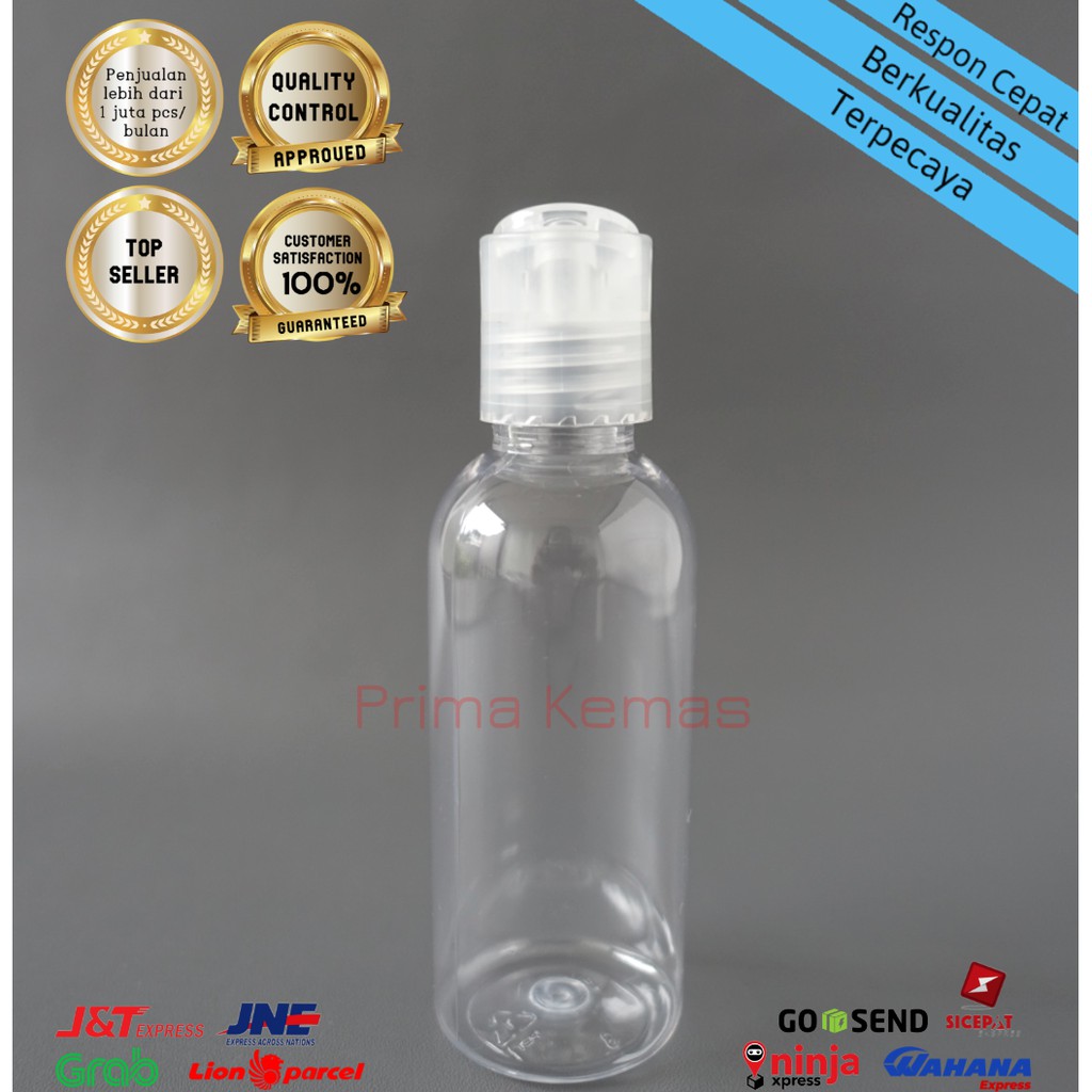 Jual Botol Presstop 60 Ml Natural Botol Kosmetik 60 Ml Botol