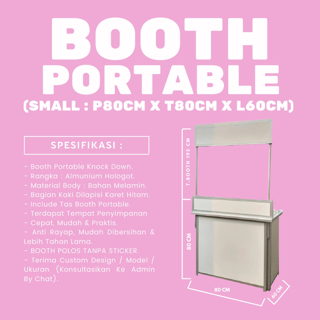 Jual BOOTH PORTABLE EVENT DESK BOOTH JUALAN MINIMALIS MEJA LIPAT SMALL