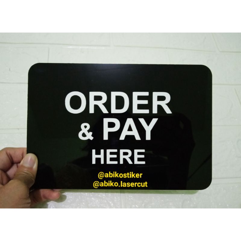 Jual Order And Pay Here Pay And Order Here Order Pay Here Wall