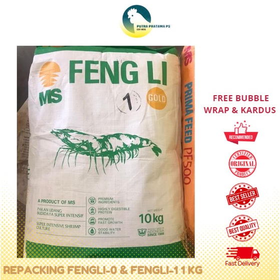 Jual Repacking Kg Pelet Feng Li Feng Li Tepung Udang Pakan