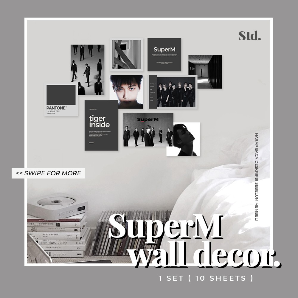 Jual SuperM Wall Decor Aesthetic Minimalist Pinterest Dekorasi Kamar