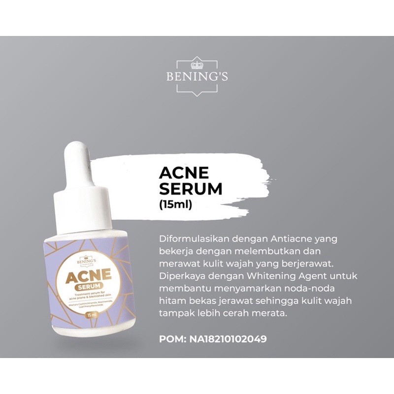 Jual Acne Serum Bening Skincare Dr Oky Pratama Bening S Clinic Benings