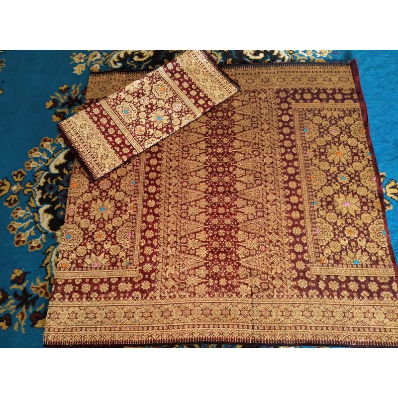 Jual Songket Tenun Asli Palembang Motif Bintang Berantai Berakam