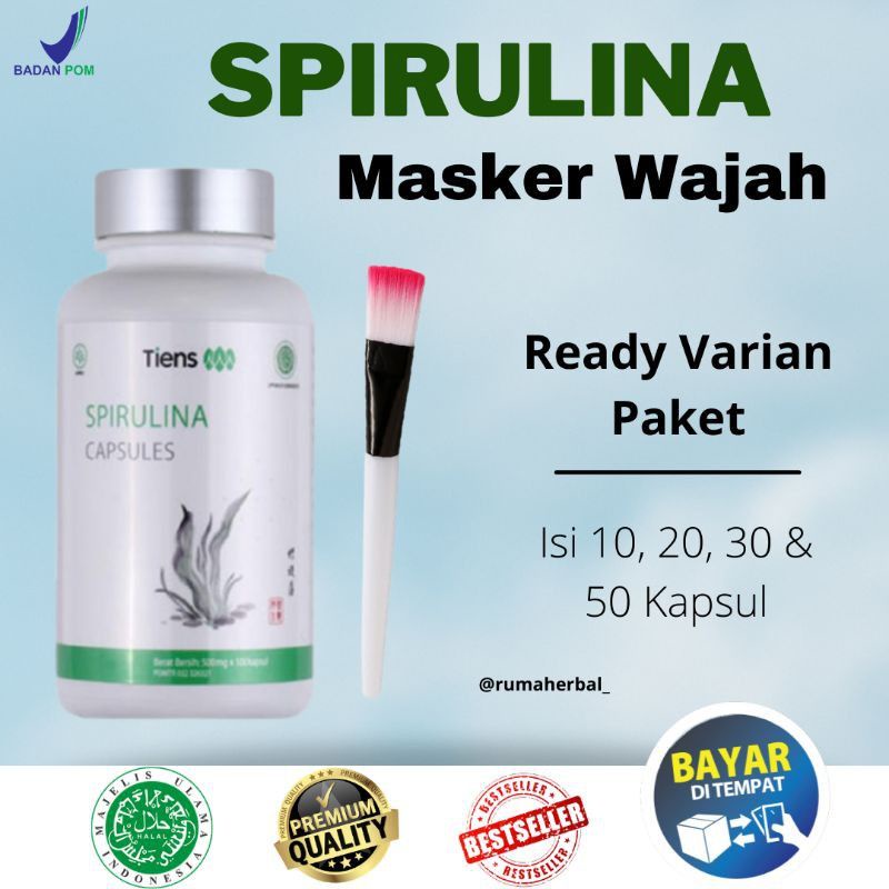 Jual MASKER SPIRULINA TIENS QUALITY OBAT JERAWAT PEMUTIH PENCERAH ANTI