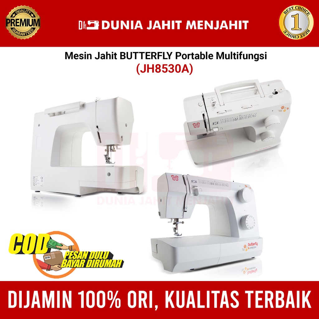 Jual Mesin Jahit Butterfly JH8530A JH 8530A Portable Multifungsi