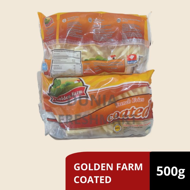 Jual Golden Farm French Fries Seasoned Coated 500 Gram Kentang Goreng