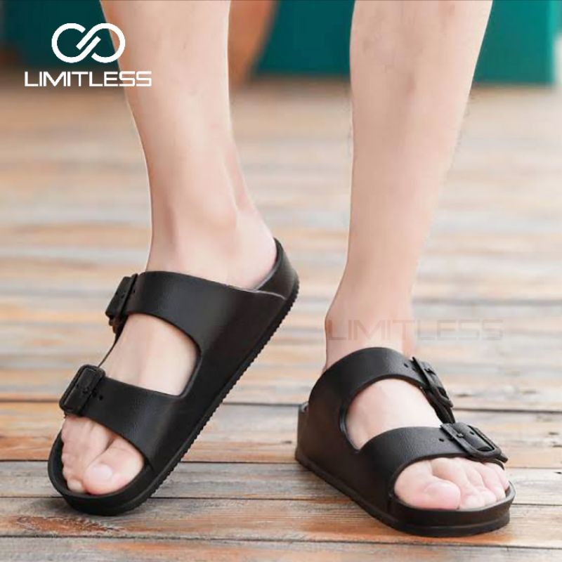 Jual Sandal Slide Pria Trendy Korea Style Strap Tali Gunung Sendal