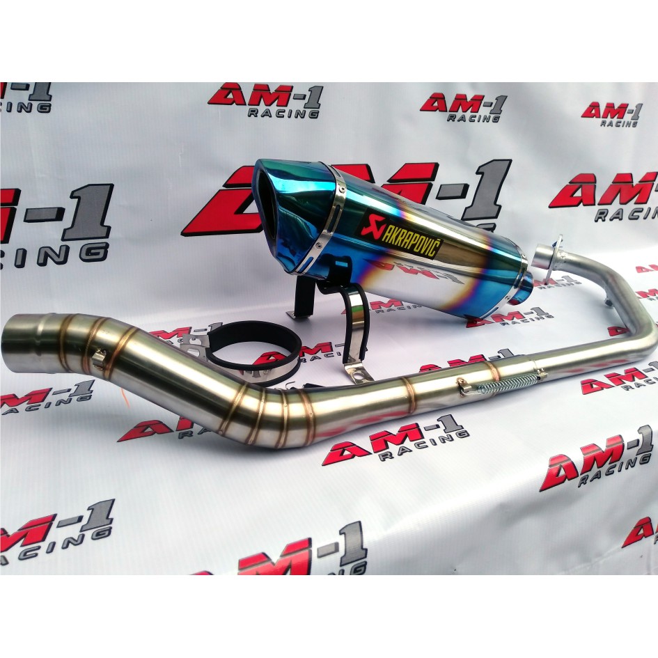 Jual Knalpot Racing Akrapovic Layang Evo Biru Cbr R Cbr R