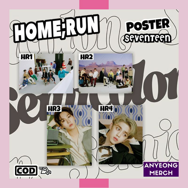 Jual Pre Order Poster Kpop Seventeen Home Run Mingyu Vernon Jeonghan