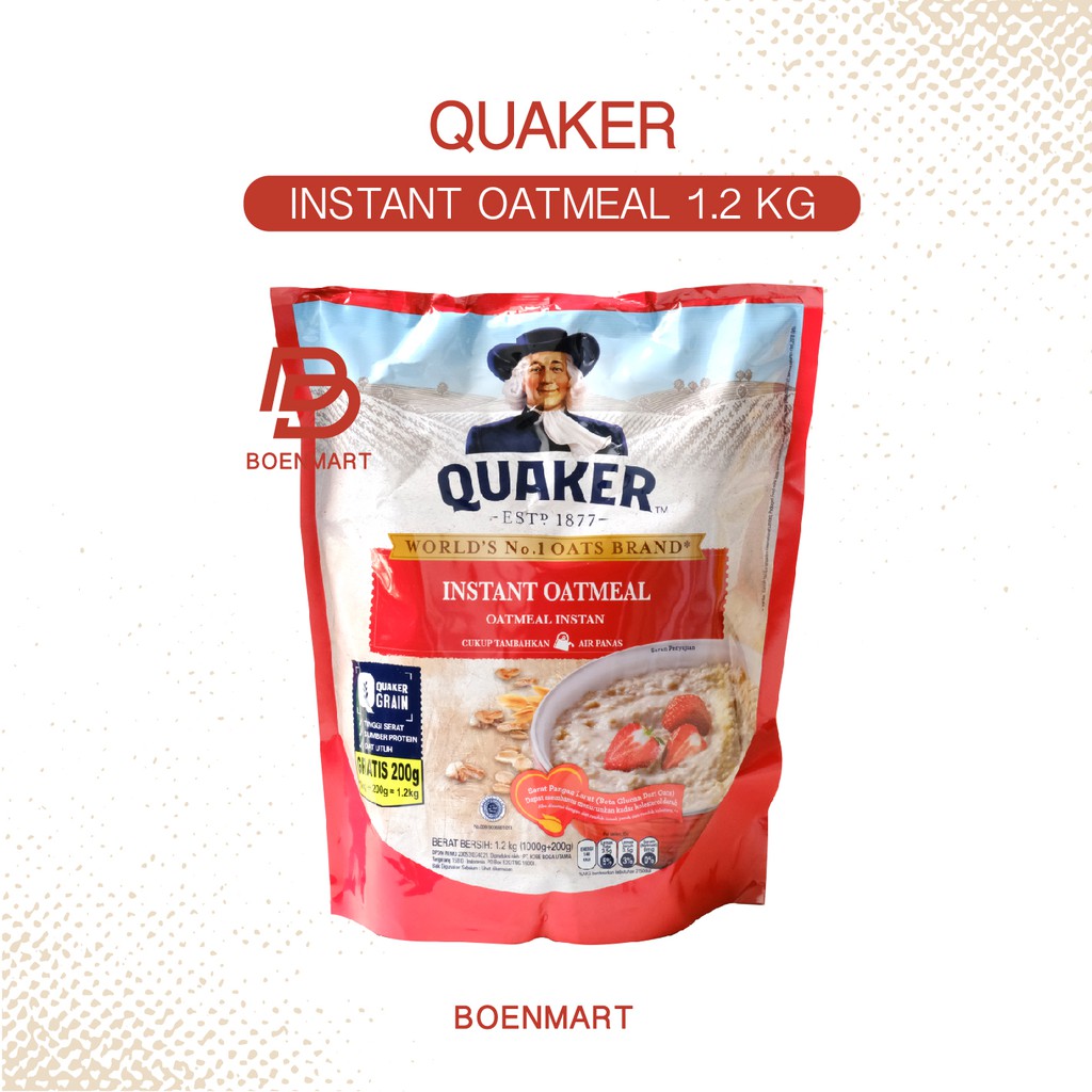 Jual Quaker Oatmeal Instant 1200 G Shopee Indonesia