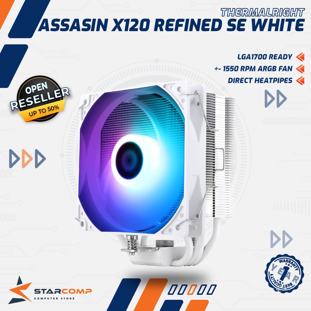 Jual Thermalright Assassin X Refined Se White Argb Cpu Cooler X