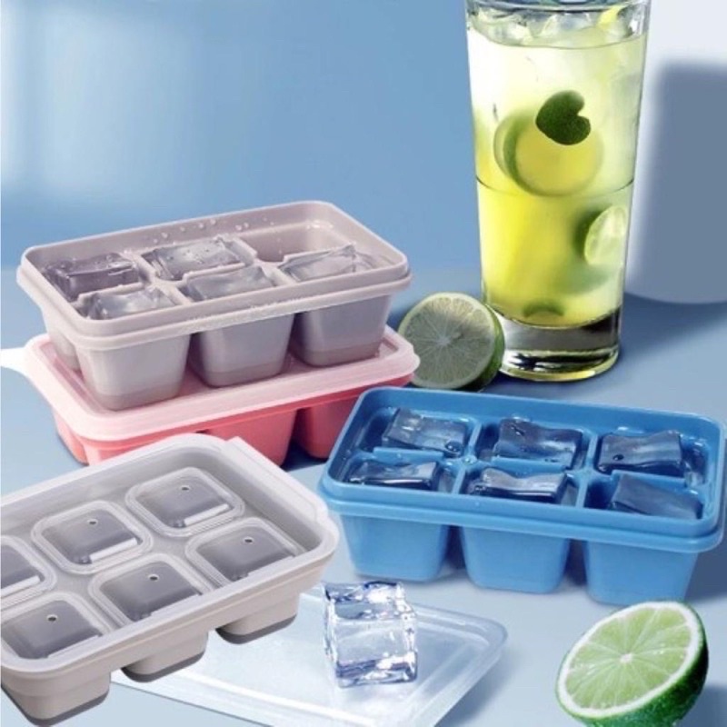 Jual Cetakan Es Batu Silikon Cube Jumbo Food Grade Ice Cube Maker