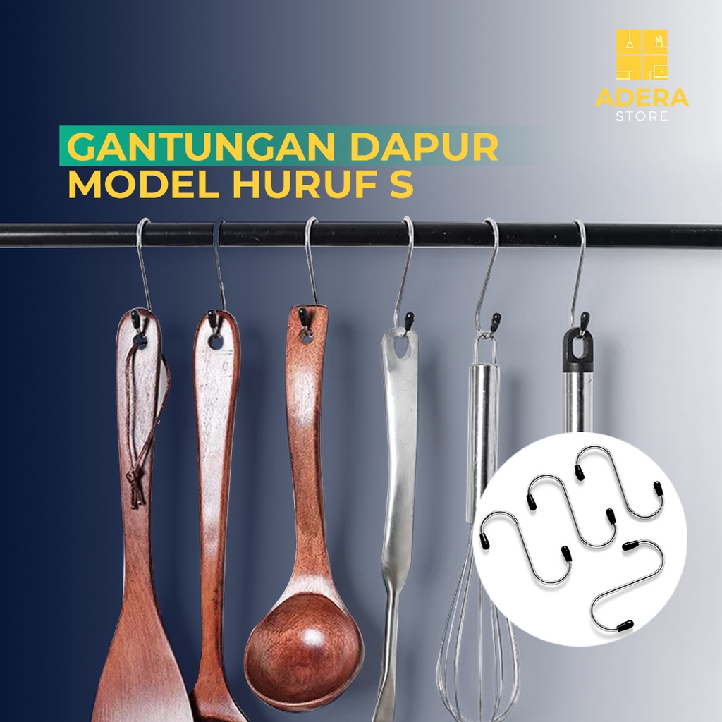 Jual Gantungan Hook Kait Baju Lemari Dapur Kitchen Set Stainless Model