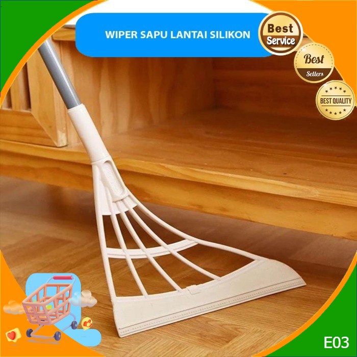 Jual Wiper Sapu Lantai Karet Silikon Broom Dorongan Air Pel E