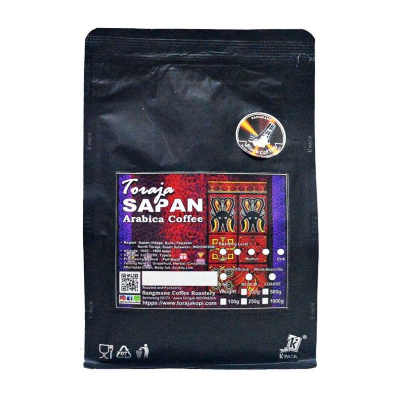 Jual Kopi Arabika Toraja Sapan Toraja Sapan Arabica Coffee 250 Gram