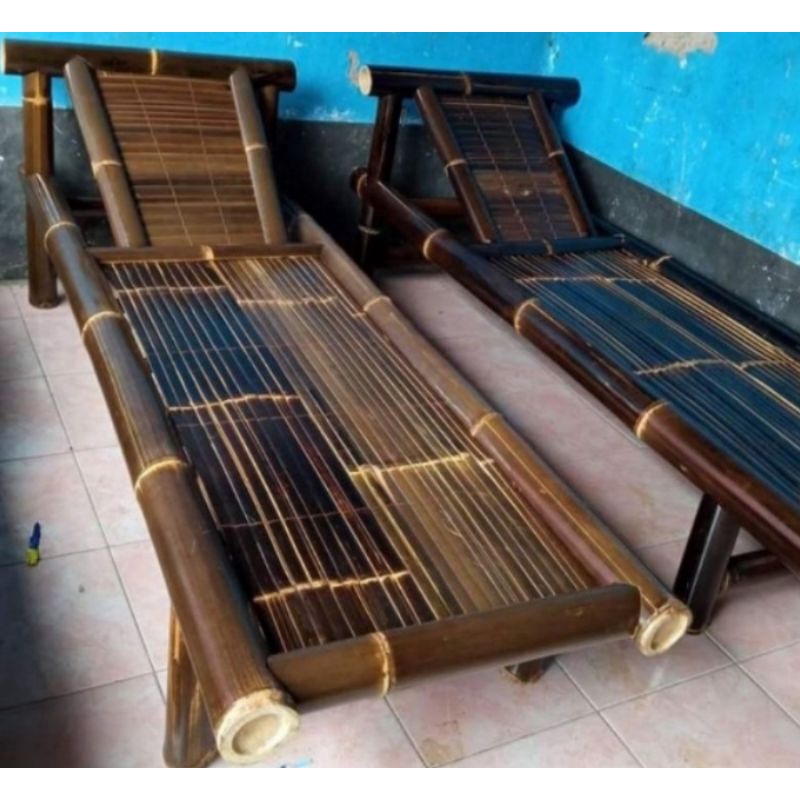 Jual Kursi Bambu Hitam Wulung Kursi Tradisional Kursi Minimalis