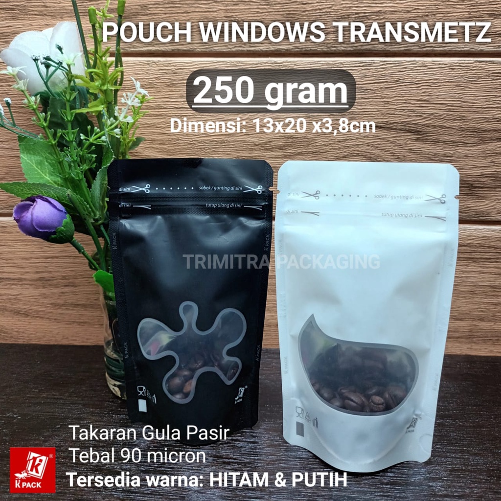 Jual STANDING POUCH WINDOW 250 GRAM Shopee Indonesia