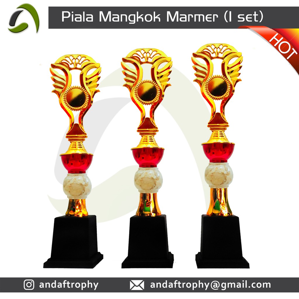 Jual Piala Trophy Mangkok Marmer Onix 1 Set Shopee Indonesia