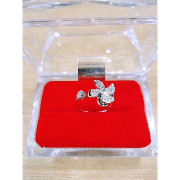 Jual CINCIN PERAK WANITA ASLI 925 LAPIS MAS PUTIH CINCIN SILVER 925