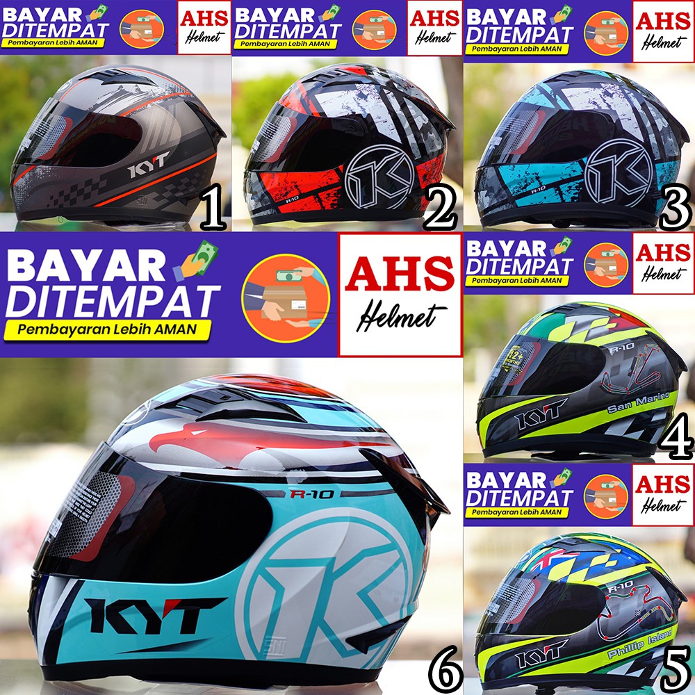 Jual Helm Full Face Kyt R Motif Original Free Tas Helm Kyt R