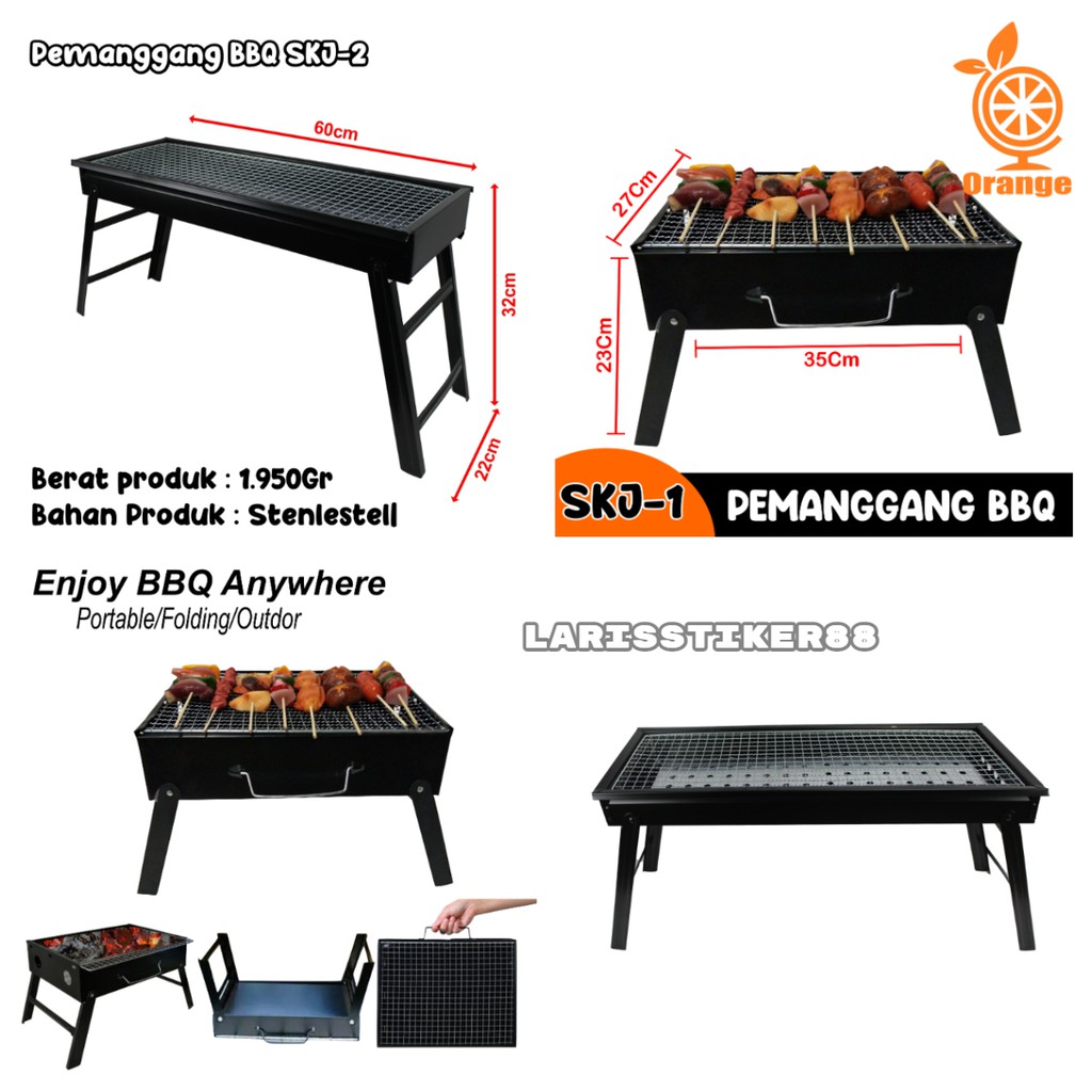 Cod Alat Panggang Barbeque Grill Portable Roekre Panggangan Grill