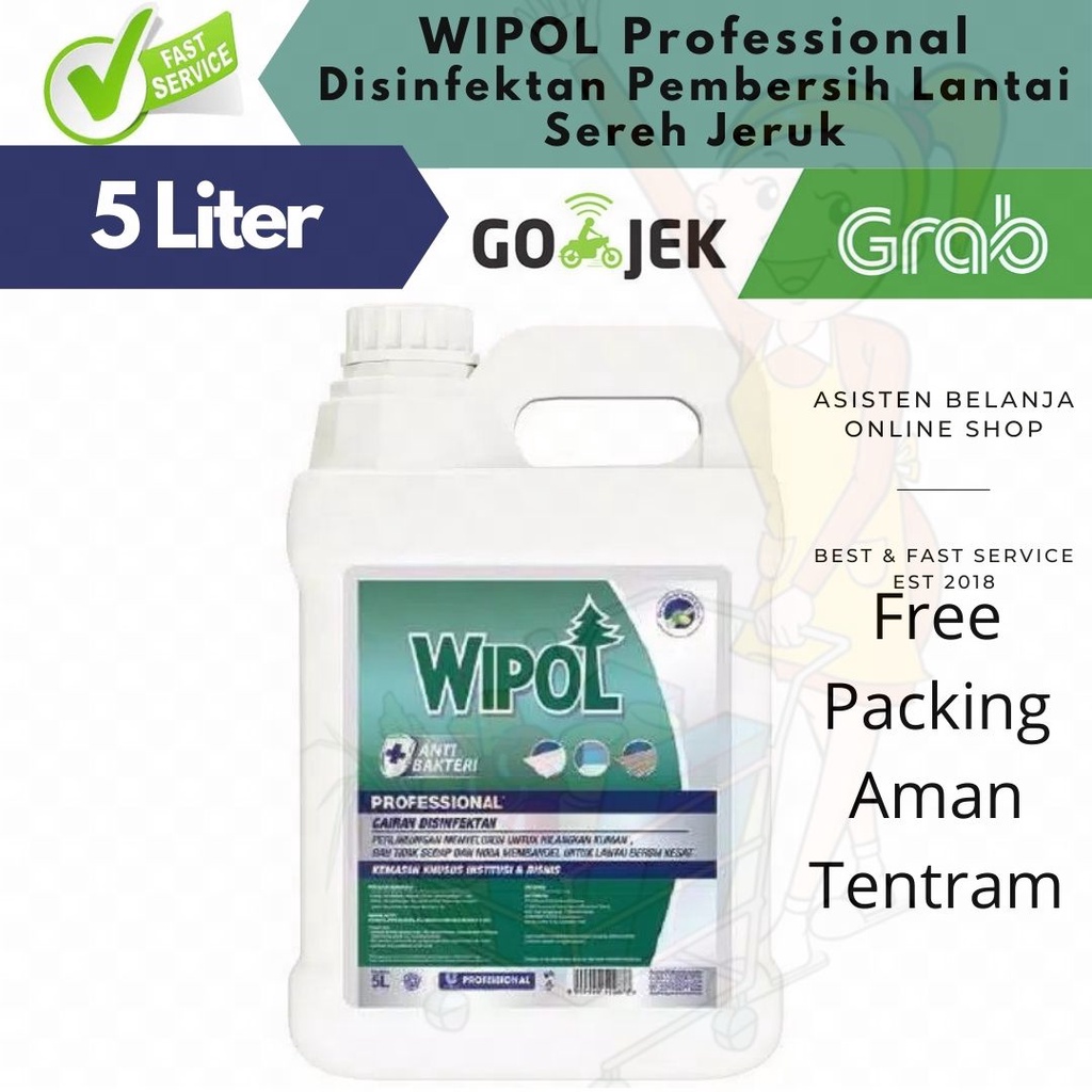 Jual Gojek Grab Wipol Karbol Disinfectant Pembersih Lantai Sereh Jeruk