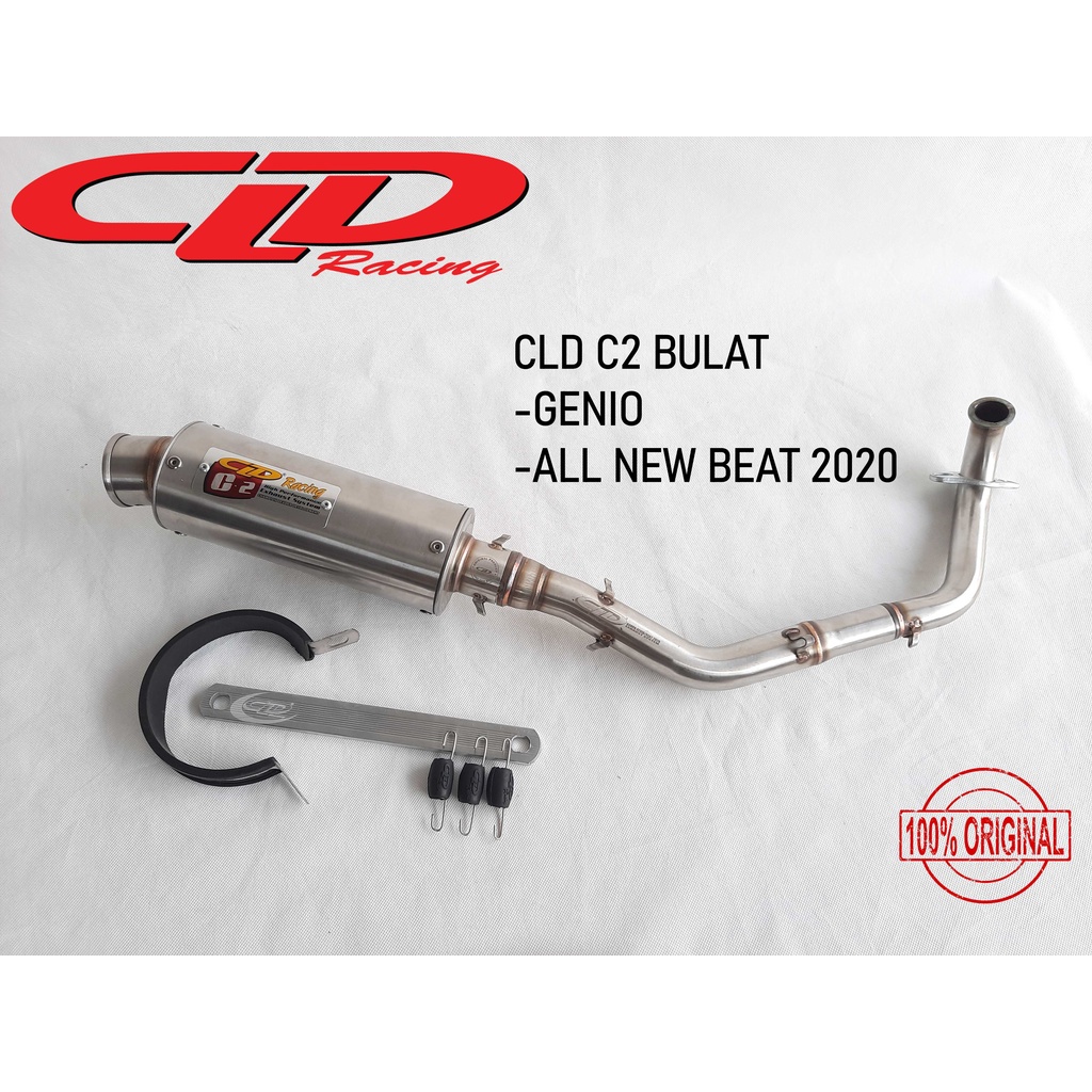 Jual KNALPOT CLD RACING TYPE C2 BULAT OVAL GENIO ALL NEW BEAT 2020 ALL